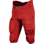 CHAMPRO Men's Terminator 2 Integrated Adult Football Pants with Built-in Pads Scarlet