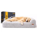 KOPEKS - Orthopaedic Ultra Soft Soothing Anti-Anxiety Large Dog Bed with Viscoelastic Foam and Waterproof Cover - XL - Grey