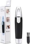 Ear and Nose Hair Trimmer Clipper, SS Painless Trimmer with Case,Professional Hair Remover, Facial Hair Remover for Women Upper Lip, Derma suction Machine Blackhead Remover (BLACK N WHITE TC)