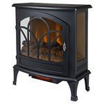 Muskoka 25" Curved Front Infrared Panoramic Electric Stove-Black