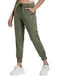 FitsT4 Women's Joggers Pants Lightweight Tapered Running Sweatpants with Pockets for Lounge, Jogging, Workout Sage Green Size XL