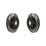 Rear Coated Drilled Slotted Disc Brake Rotors Pair For Hyundai Genesis Coupe KD-100171