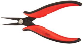 Hakko CHP PN-2005 Long-Nose Pliers, Pointed Nose, Flat Outside Edge, Serrated Jaws, 32mm Jaw Length, 1.2mm Nose Width, 3mm Thick Steel