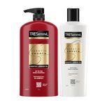 TRESemme Keratin Smooth Shampoo 1 L & Conditioner 335 ml, With Keratin & Argan Oil for Straight, Shiny Hair - Nourishes Dry Hair & Controls Frizz, For Men & Women