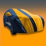 AUTO ALAXON Double Color Car Body Cover for Honda Accord with Mirror Waterproof Honda Accord Car Cover (Blue-Yellow)