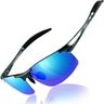 DUCO Driving Sunglasses for Men Ultralight Polarized Sunglasses metal Frame mens Sun Glasses 100% UV400 Protection 8177s (Gunmetal Frame Revo Blue Lens)