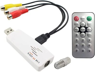 Universal Analog USB Cable TV Tuner with RCA A/V Input + DVR Software