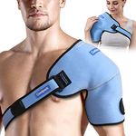 3D Shoulder Ice Pack Rotator Cuff Hot Cold Compression Therapy Shoulder Support Ice Wrap for Bursitis, Tendinitis, Frozen Shoulder, Sports Injuries, Post Surgery Recovery, for Left or Right Shoulder
