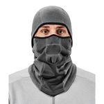 Ergodyne N-Ferno 6823 Balaclava Ski Mask, Wind-Resistant Face Mask, Hinged Design to Wear as Neck Gaiter, Gray