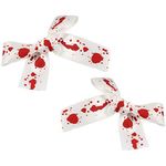 Bloody Hair Bows Halloween Blood Splattered Hair Accessories Clips Zombie Cheerleader Pair