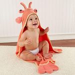 Baby Aspen Glattol Baby Boys Lobster Laughs (Updated Gift Packaging) Hooded Towel, Orange, 1 Count US