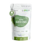 Organic Super Greens Powder – Blend of 9 Natural Greens and Superfood Powder – 200g (40 servings) – Vitamins and Mineral Rich Green Powder - Alkaline, Vegan and Gluten-Free -Soil Association Certified