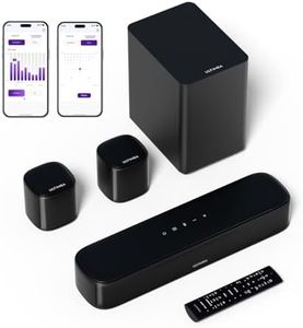 ULTIMEA 5.1ch Sound Bar for Smart TV, Virtual Surround Sound System for TV, App Control, Home Theater Sound System, Soundbar with Subwoofer, 2 Surround Speakers, Peak Power 250W, OPT/AUX, Aura A30