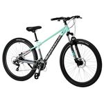 FitTrip Fox Rush 29T | 21 SPD Shimano Altus Gears | Imported Clarks Dual Disk Brakes | XC60 Lockout Suspension I 1030 Alloy Frame w/Internal Cabling| Unisex MTB Geared Cycle (Turquoise Green)