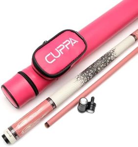 TROUFY Cuppa Woman Carbon Fiber Pool Cue Stick Ladies Pink Pool Stick with Case (10.5mm, WH Tube Case)