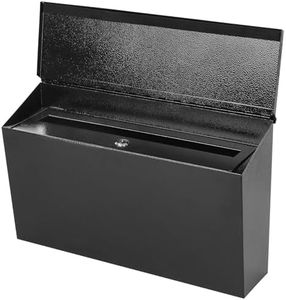 KYODOLED Locking Wall Mount Mailboxes for Outside, Large Capacity Mail Box for House with Key Lock, Security Drop Box, Metal Post Box for Home, Office Decorative,15.7 * 9.9 * 4.9in