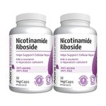 Nicotinamide Riboside | NAD+ Vitamin B3 Supplement | 300mg Nicotinamide Riboside (Vitamin B3) & 400mg Coenzyme Q10 Ubiquinone (CoQ10) Supports Cellular Repair, Anti-Aging & Increased NAD+ | 60 Capsules (Pack of 2)