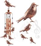 Wind Chimes Outdoor Clearance, Ukulork Birds Aluminum Tube Windchime with S Hook,Patio Garden Decor, Housewarming Gift.