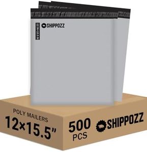 Shippozz 12x15.5 Poly Mailers 500 Pack, Durable Waterproof Polymailers for Shipping Clothes, Self Seal Mailing Bags for Small Business Packaging Supplies, Mailing Envelopes for Books, and Accessories