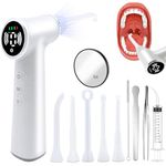 Tonsil Stone Vacuum Removal Kit with LED Light - Electronic Tonsil Stone Remover Tool with 6 Levels Suction, Shadowless Light, 5 Silicone Nozzles, Tweezers, Tough Plate, Swabs, 5X Magnifying Mirror