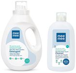 Mee Mee Mild Baby Liquid Laundry Detergent, 1.5L & Anti-Bacterial Baby Liquid Cleanser (300ml) Combo