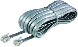 Softalk 46625 Phone Line Cord 25-Feet Silver Landline Telephone Accessory, 25 Foot