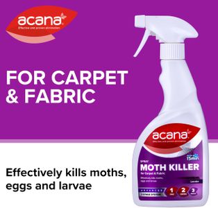 Acana Carpet & Fabric Freshener Spray 500ml – Lavender Moth Killer, Non-Staining