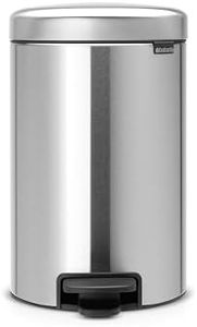 Brabantia NewIcon Pedal Bin, 12 Litre, Matt Steel FPP
