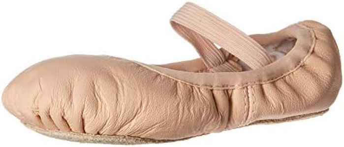 Bloch Girls Dance Toddler's Belle Leather Ballet Shoe/Slipper, Pink, 6 Wide