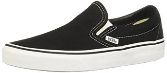 Vans Unisex Adults Classic Slip-on Canvas Low Top Trainers, Black Shoe White Sole, 7.5 UK (41 EU)