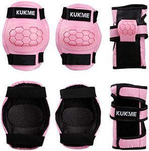 Kids Child Inline Skating Roller Knee Pads Elbow Pads Wrist Guards Protective Gear Set for Biking, Riding, Cycling, Scooter, Skateboard, Bicycle, Inline skatings, BMX Bike.