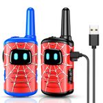 Spider Walkie Talkies for Kids Rechargeable, Exssary Toys for 3 4 5 6 7 Year Old Boys Girls Outdoor Toys for Kids 3-5 Kids Walkie Talkies Camping Toys for Boys 4-6 8-10 Birthday Gifts for Boy Girl