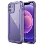 RAPTIC Shield Case Compatible with iPhone 12 Case & iPhone 12 Pro Case, Shock Absorbing Protection, Durable Aluminum Frame, 10ft Drop Tested, Fits iPhone 12 & 12 Pro,Purple