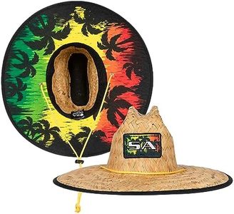 S A Company Summer Straw Hats for UV Sun Protection | Unisex Adult (Rasta)