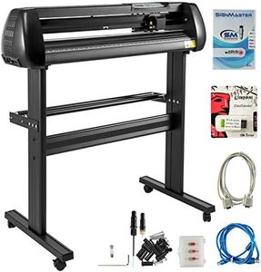 VEVOR Cortadora de Vinilo Máquina Cortadora de Vinilo Corte Máximo 780 mm Trazador de Vinilo con Alimentación de Papel de 870 mm con Soporte de Piso Máquina Cortadora de Trazador Velocidad Ajustable