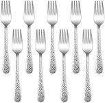 LIANYU 9 Pieces Stainless Steel Kids Toddler Forks, Children Silverware Flatware Cutlery Set, Small Forks for Kid, Children Utensils for Self Feeding