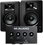 M-Audio Recording, Streaming and Podcasting Bundle – M-Track Duo USB Audio Interface and 120W BX3 Stereo Speakers, Plus a Software Suite Included