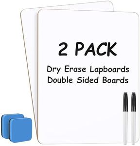 MaxGear Small White Board 2 Pack Dry Erase Boards, 9''x 12'' Mini White Board Double Sided Portable White Boards for Students Teachers School Supplies Lapboards Including 2 Markers and 2 Erasers