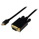 StarTech.com 6ft Mini DisplayPort to VGA Cable - Active - 1920x1200 - mDP to VGA Adapter Cable for Your Computer Monitor (MDP2VGAMM6B), Black