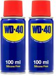 WD-40 Multi-Use Toolbox Size Spray Can 100ml Twin Pack: The Ultimate Lubricant, Rust Protector and Penetrant