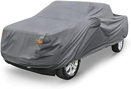 X AUTOHAUX Pickup Truck Car Cover for Ford F350 Crew Cab 8Ft Long Bed 4 Door 2008-2021 Outdoor Waterproof Sun Rain Dust Wind Snow Protection PEVA with Driver Door Zipper Gray