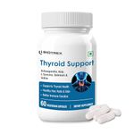 Biotrex Nutraceuticals Thyroid Care Supplement With Ashwagandha, Sea Kelp, Selenium, L-Tyrosine & Iodine, Supports Thyroid Health, Good mood - 60 Vegetarian Capsules