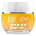 Olay Vitamin C Face Moisturiser Day Cream SPF 30, Skincare with Niacinamide 99% Purity Brightening Skin Care: Anti-Dark Spot Action, Evens, Hydrates Non-Greasy, Non-Sticky 50ml