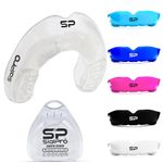 SialPro Mouth Guards for Boxing Men Adult Youth Junior Mouldable Rughby Sports Slim Fit Boil and Bite Gum Shield with Box MMA Hockey Basketball Muay Thai Football (Adult (12+ Years), Clear)