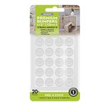 Slipstick Premium Cabinet Door Bumpers 13mm Round Clear Adhesive Pads, Cabinet Stoppers, Rubber Bumpers for Drawers, Cupboards, Cutting Boards, Glass Tops, Picture Frames, Furniture, 40 Pcs Dampers