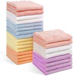 Orighty Baby Washcloths 24-Pack (7''x9''), Microfiber Coral Fleece Baby Towels, Super Soft and Absorbent Wash Cloths for Newborns, Infants and Toddlers, Gentle on Delicate Skin for Face Hands and Body