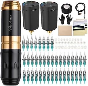 STIGMA Wireless Tattoo Kit Tattoo Gun with 2 Pcs * 1400 mAh Tattoo Batteries, 40 Pcs Tattoo Cartridge Needles with Tattoo Accessories for Tattoo Beginners STP35KIT-9