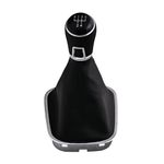 leather Polished Gear Knob For Polo/Vento/Ameo/Rapid Full Assembly, Black