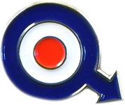 Metal Enamel Pin Badge Brooch MOD Arrow Target (Roundel) (25mm)