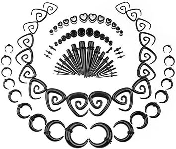 Linkning Ear Gauges Stretching Kit 84pcs 14G-00G Acrylic Sprial Tapers Plugs Expander Sets Heart Tunnels Piering Jewelry Horeseshoes Taper For Ears